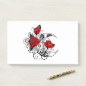 Post-it® Croissant mécanique avec roses rouges (Sur un bureau)