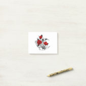 Post-it® Croissant mécanique avec roses rouges (Sur un bureau)