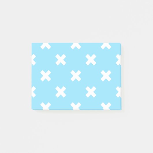Post-it® Croix blanche sur le bleu bébé (Devant)