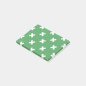Post-it® Croix blanche sur le vert (Incliné)