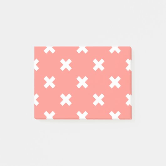 Post-it® Croix blanche sur pêche (Devant)