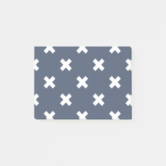 Post-it® Croix blanches sur bleu-gris (Devant)