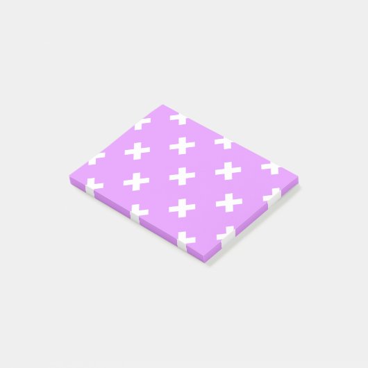 Post-it® Croix blanches sur lilas (Incliné)