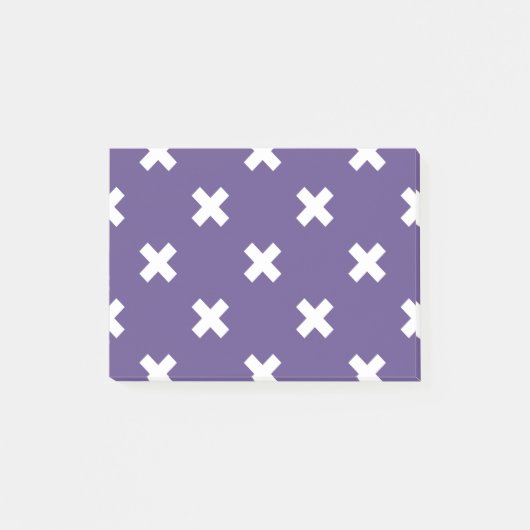 Post-it® Croix blanches sur ultra violet (Devant)