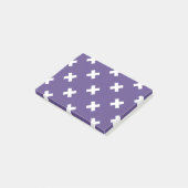 Post-it® Croix blanches sur ultra violet (Incliné)