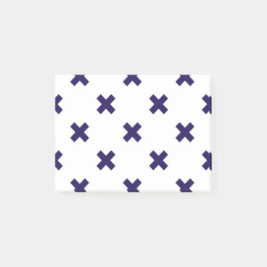 Post-it® Croix bleu marine sur blanc (Devant)