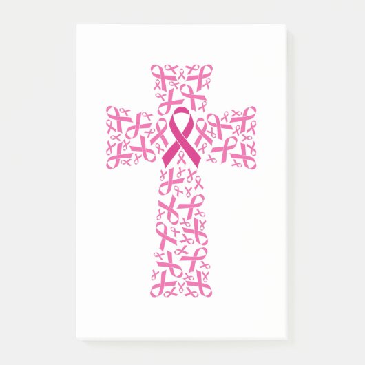 Post-it® Croix du ruban de sensibilisation au cancer du sei (Devant)