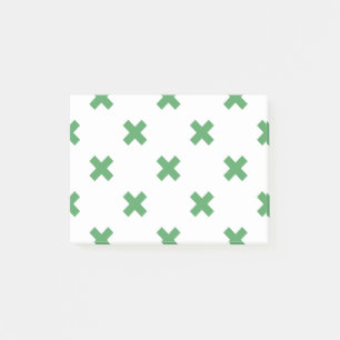 Post-it® Croix verte coutures sur blanc