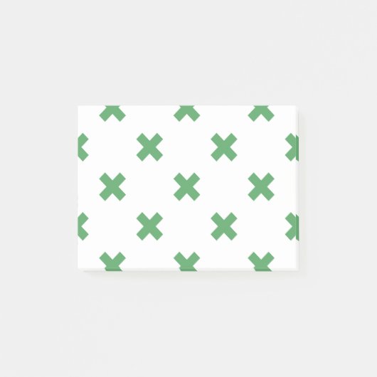 Post-it® Croix verte coutures sur blanc (Devant)
