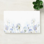 Post-it® Croquis en aquarelle des fleurs d'été bleues (Bureau)