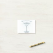 Post-it® Croquis en verre Martini (Sur un bureau)