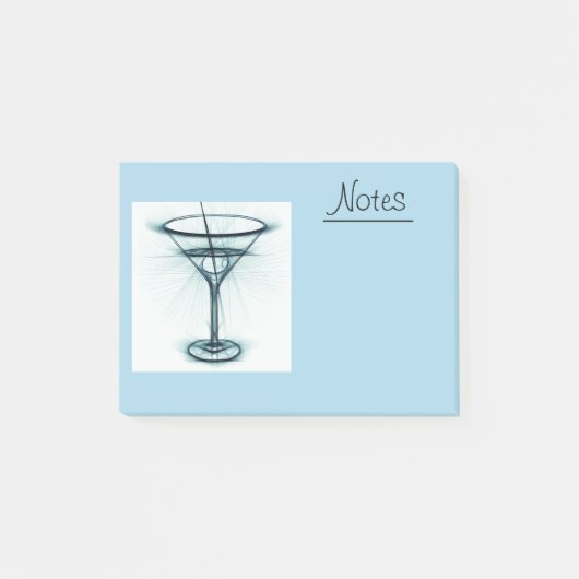 Post-it® Croquis en verre Martini (Devant)
