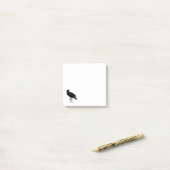 Post-it® Crow Drawing and Naw Silhouette in Black (Sur un bureau)