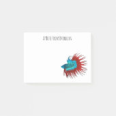 Post-it® Crowntail betta fish dessin animé (Devant)
