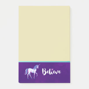 Post-it® Croyez avec Unicorn dans les aquarelles pastel