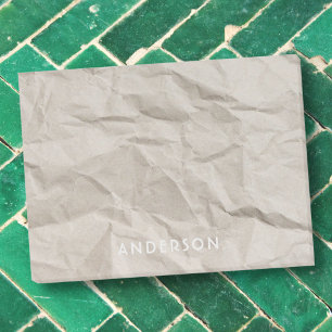 Post-it® Crumpled crème papier beige vintage nom personnali