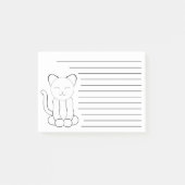 Post-it® Cube chatte noir blanc kitté (Devant)