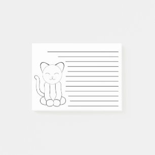 Post-it® Cube chatte noir blanc kitté