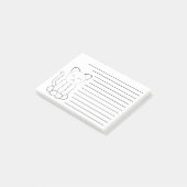 Post-it® Cube chatte noir blanc kitté (Incliné)