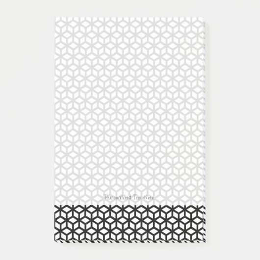 Post-it® Cube Noir Et Blanc Motif (Devant)