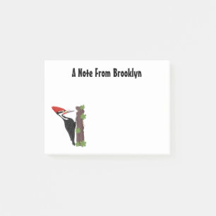 Post-it® Cue drôle Pileated woodpecker dessin d'illustratio