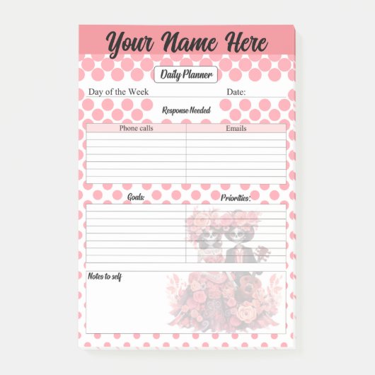 Post-it® Cuire Crâne de sucre planificateur quotidien (Devant)