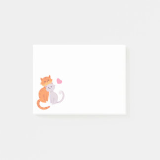 Post-it® Cuisine Amoureux des chats Gray Kitty Kitten Aime