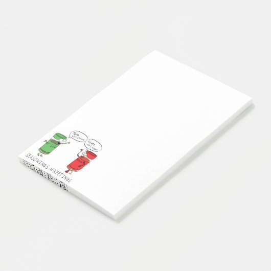 Post-it® Cuisine de Noël Drôle Chef épices (Incliné)