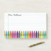 Post-it® Cuisine Enseignante Élémentaire Crayons Nom person (Sur un bureau)