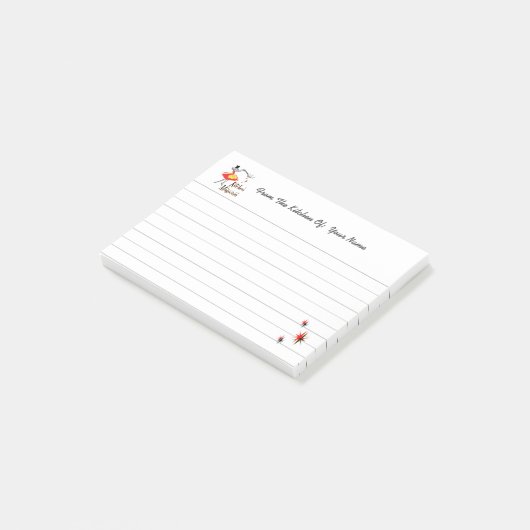Post-it® Cuisine Magicien Retro Linked Custom Post it Notes (Incliné)