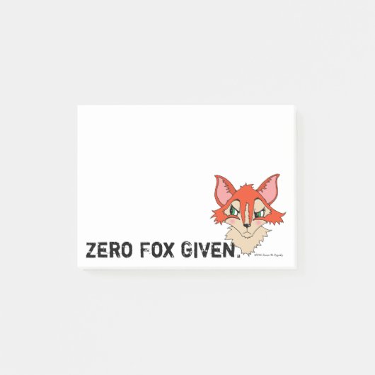 Post-it® Cuisine Zero Fox Donnée Red Orange Fox (Devant)
