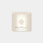 Post-it® Cupcake Bakery Chef Champagne Gold Parties scintil (Devant)