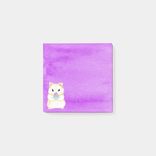 Post-it® Cupcake Hamster Post-It Notes (Devant)