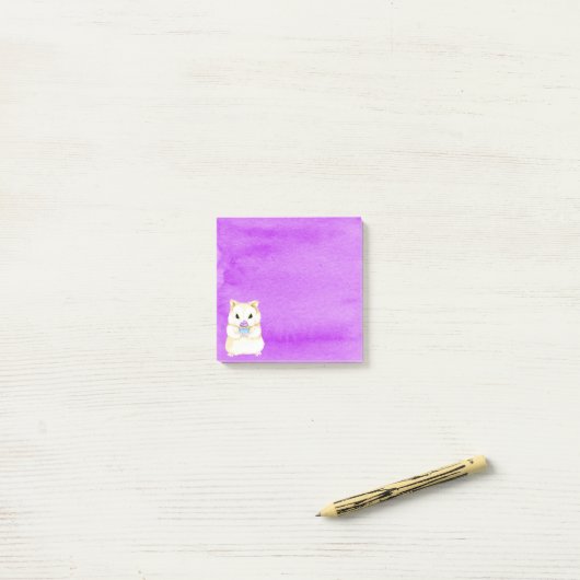 Post-it® Cupcake Hamster Post-It Notes (Sur un bureau)