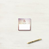 Post-it® Cupcake Home Bakery Rustic Vintage (Sur un bureau)