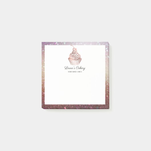 Post-it® Cupcake Home Bakery Rustic Vintage (Devant)