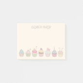 Post-it® Cupcakes et nom (Devant)