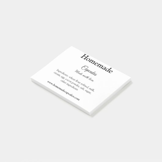 Post-it® cupcakes faits maison faits avec amour ajouter sit (Incliné)