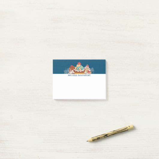 Post-it® Cupcakes Style Rétro Sweet Dessert (Sur un bureau)