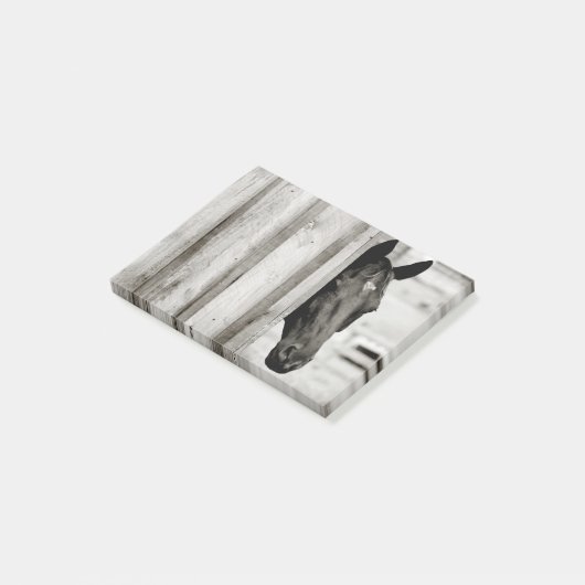 Post-it® Curieux Cheval noir (Incliné)