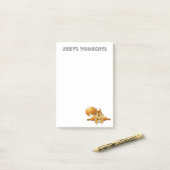 Post-it® Curieux écureuil Post It Note Pad (Sur un bureau)