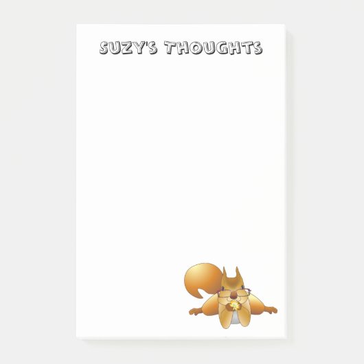 Post-it® Curieux écureuil Post It Note Pad (Devant)