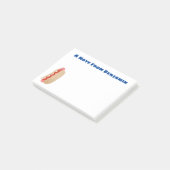 Post-it® Curieux hot dog Weiner dessin animé (Incliné)