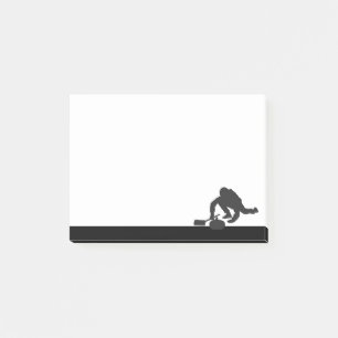 Post-it® Curling Curleur Athlète Sport Silhouette