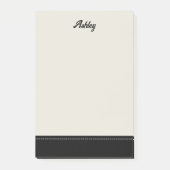 Post-it® Custom black beige personalized preppy stylish (Devant)