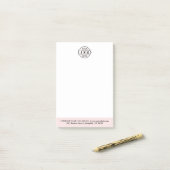 Post-it® Custom Business Logo Elegant Simple Professional (Sur un bureau)