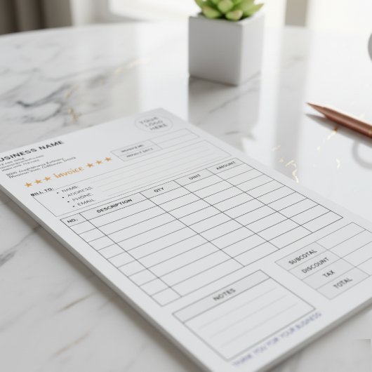 Post-it® Custom Business Logo & Invoice Order Form Pad