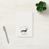 Post-it® Custom Christmas red gray santa dachsund (Bureau)