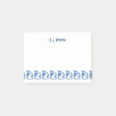 Post-it® Custom Deco Blue Racing Sailboats Sticky Notes (Devant)