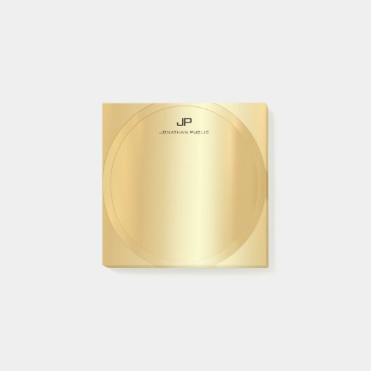 Post-it® Custom Faux Gold Elégant Moderne Modèle tendance (Devant)